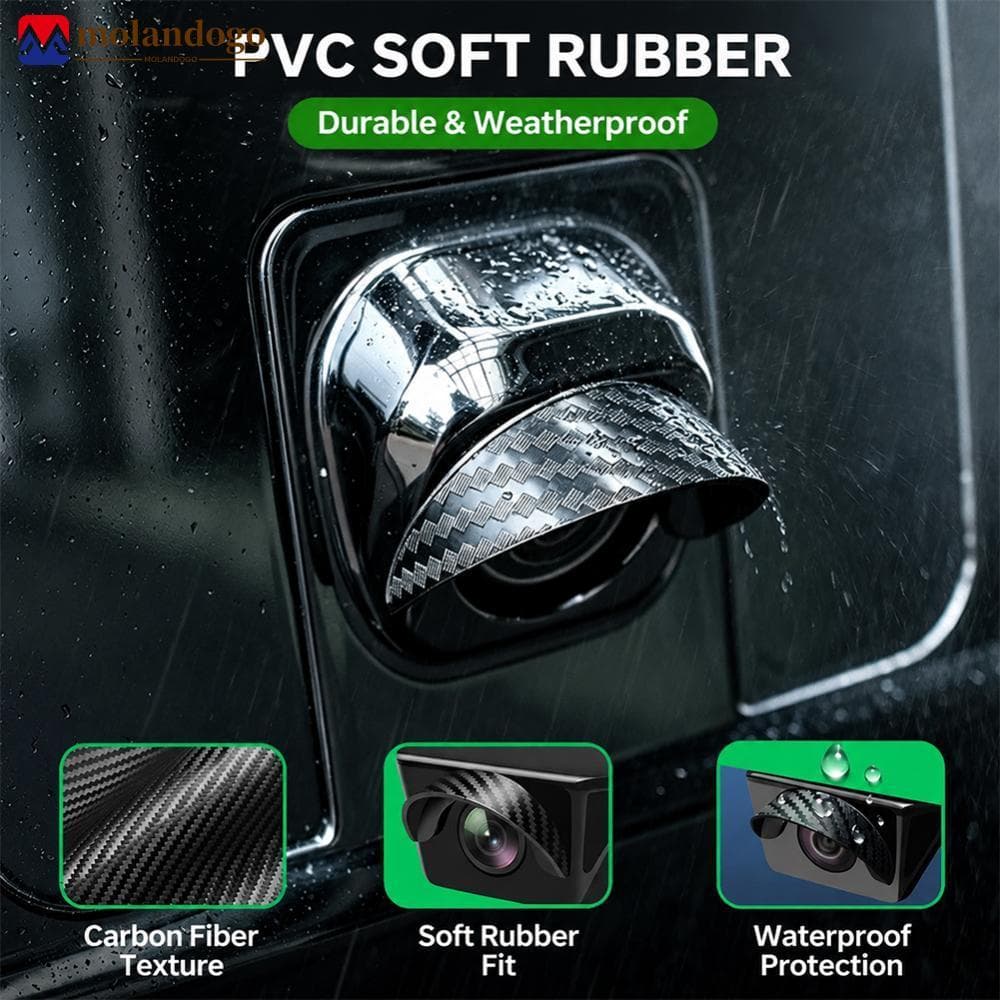 Milandogo Protetor De Lente De Câmera Traseira De Carro De Fibra De Carbono Vista Capa De Backup Proteção De 360 Anti Ar