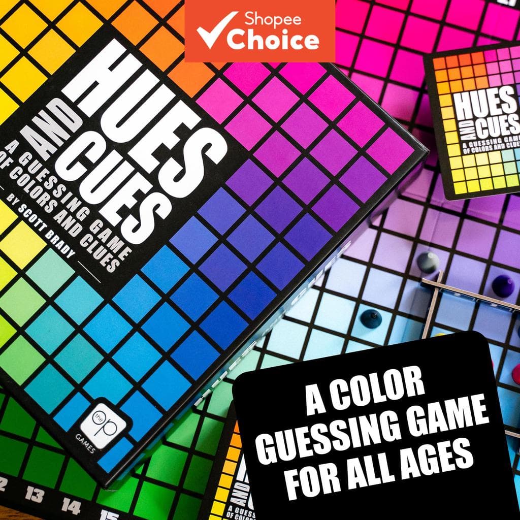 Hues and Cues Jogo de Tabuleiro - 480 Desafios de Cores, Divertidas Charadas para Crianças e Família, Presente de