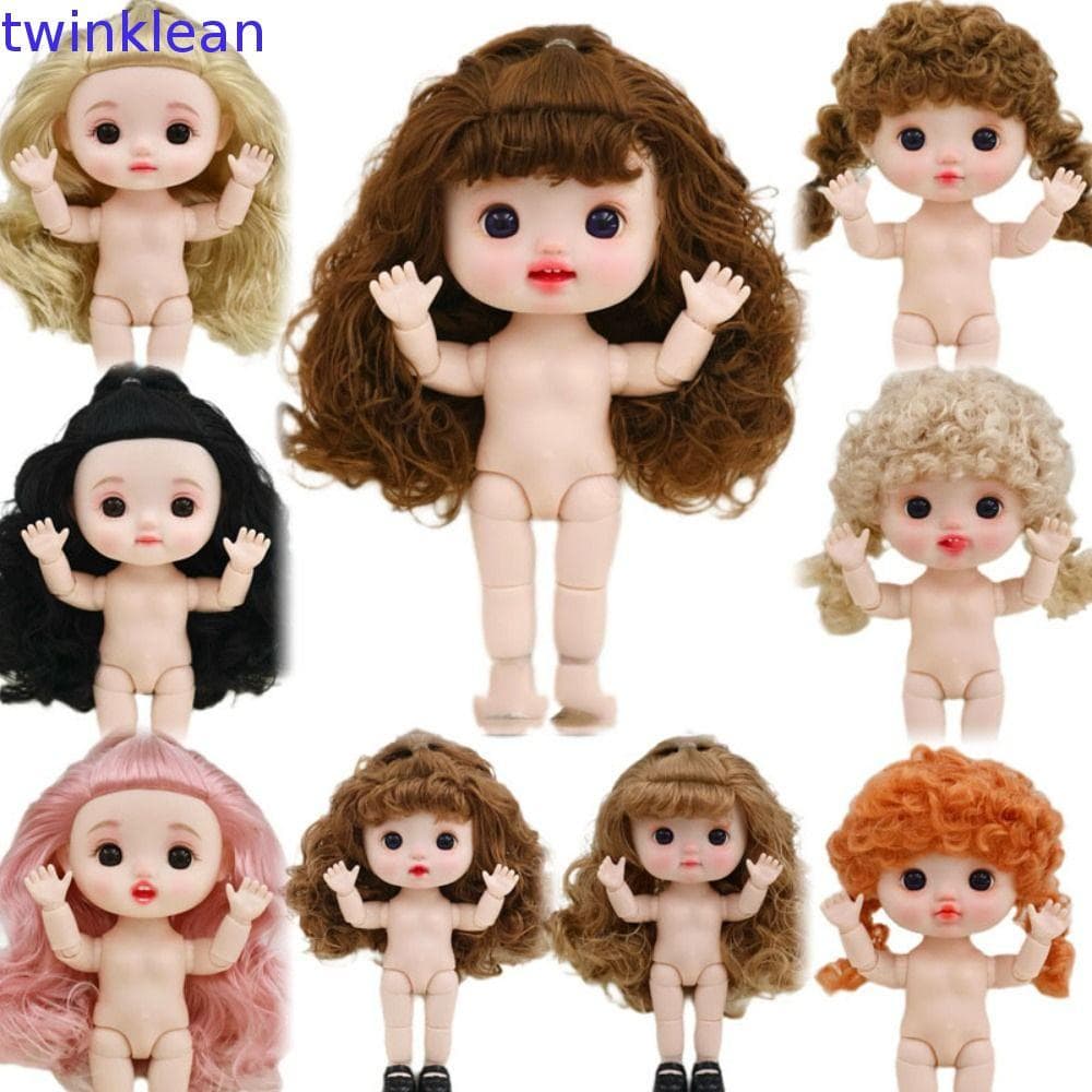 Nu 22 Boneca Articulada Esférica , Brinquedos Kawaii 1/6 BJD Corpo De Conjunta Móvel , De Cabeça Grande DIY Com Cabelo