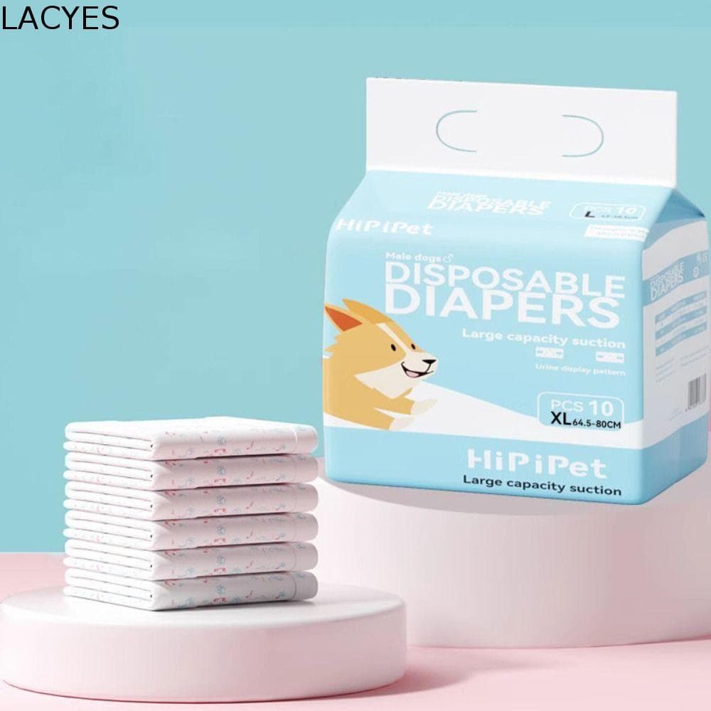 LACYES 10 Unidades De Fraldas Descartáveis Para Animais De Estimação , Calças Menstruais Cães À Prova De Vazamentos De S
