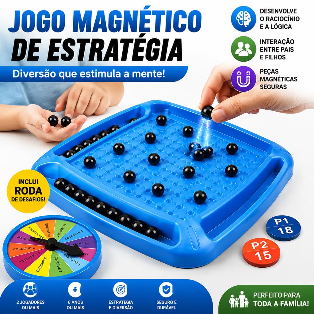 Tabuleiro Magnético Jogo Xadrez e Dama Jogo de Estratégia Lógica Brinquedo Educativo Para Crianças e Adultos Família