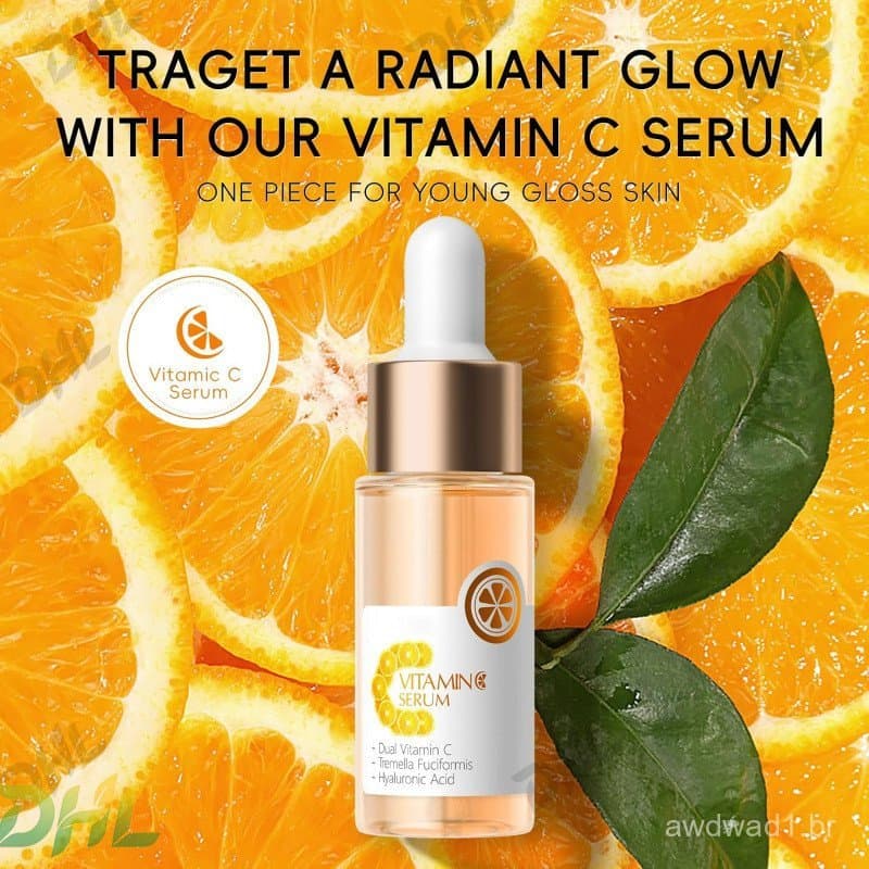 Sérum de Vitamina C AKARY com Ácido Hialurônico, Fórmula Firmadora e Redutora para o Rosto, Essência AEJY para Melhorar 
