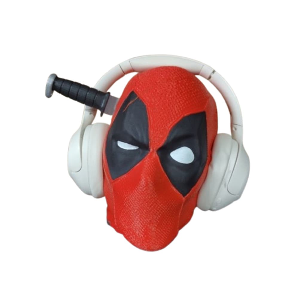 Suporte Deadpool para Headset - Porta Fone de Ouvido Decorativo Gamer