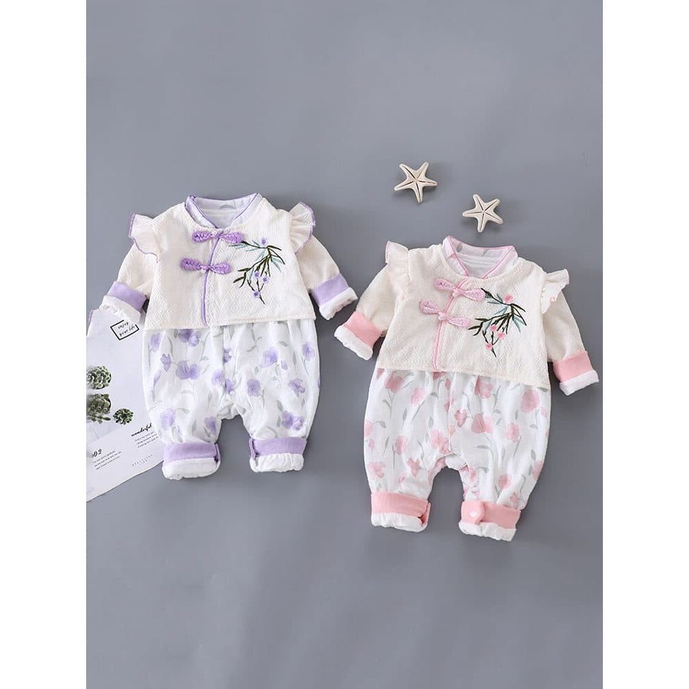 Bebê menina outono roupas macacão falso de duas peças roupas de princesa Super elegante outono roupas de bebê menina dup