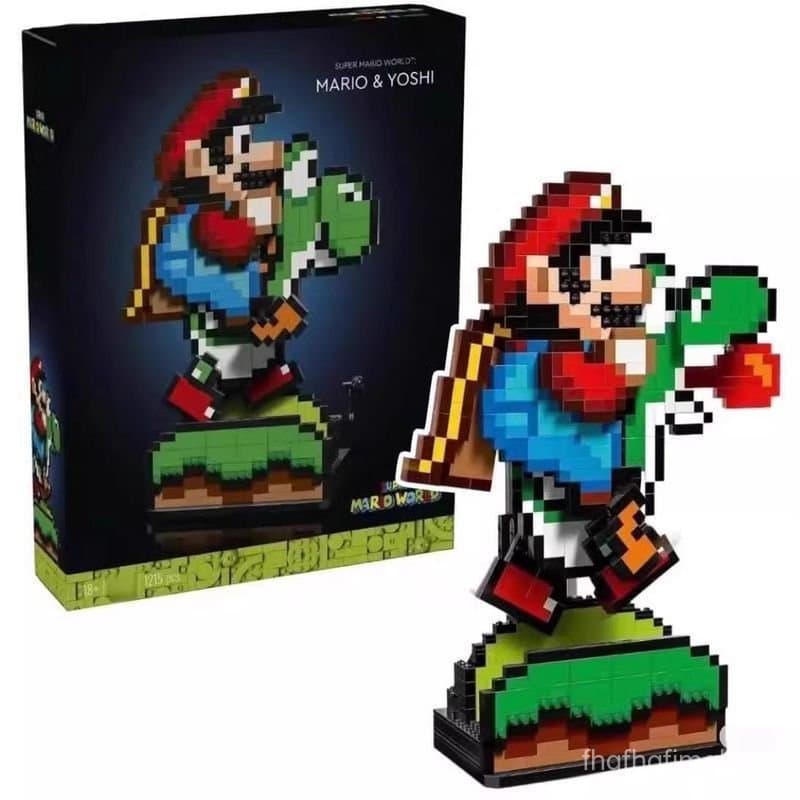1215 Peças de Blocos de Montar Lego Super Mario Yoshi, Brinquedo de Montar para Meninos, Presente