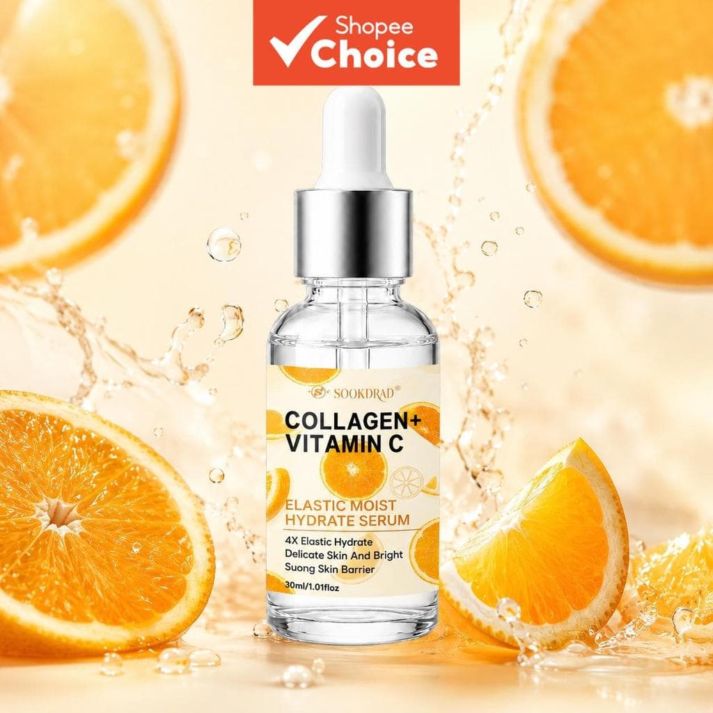 Facial de com Vitamina C, Hidratante Clareador para Pele Elástica, 30ml
