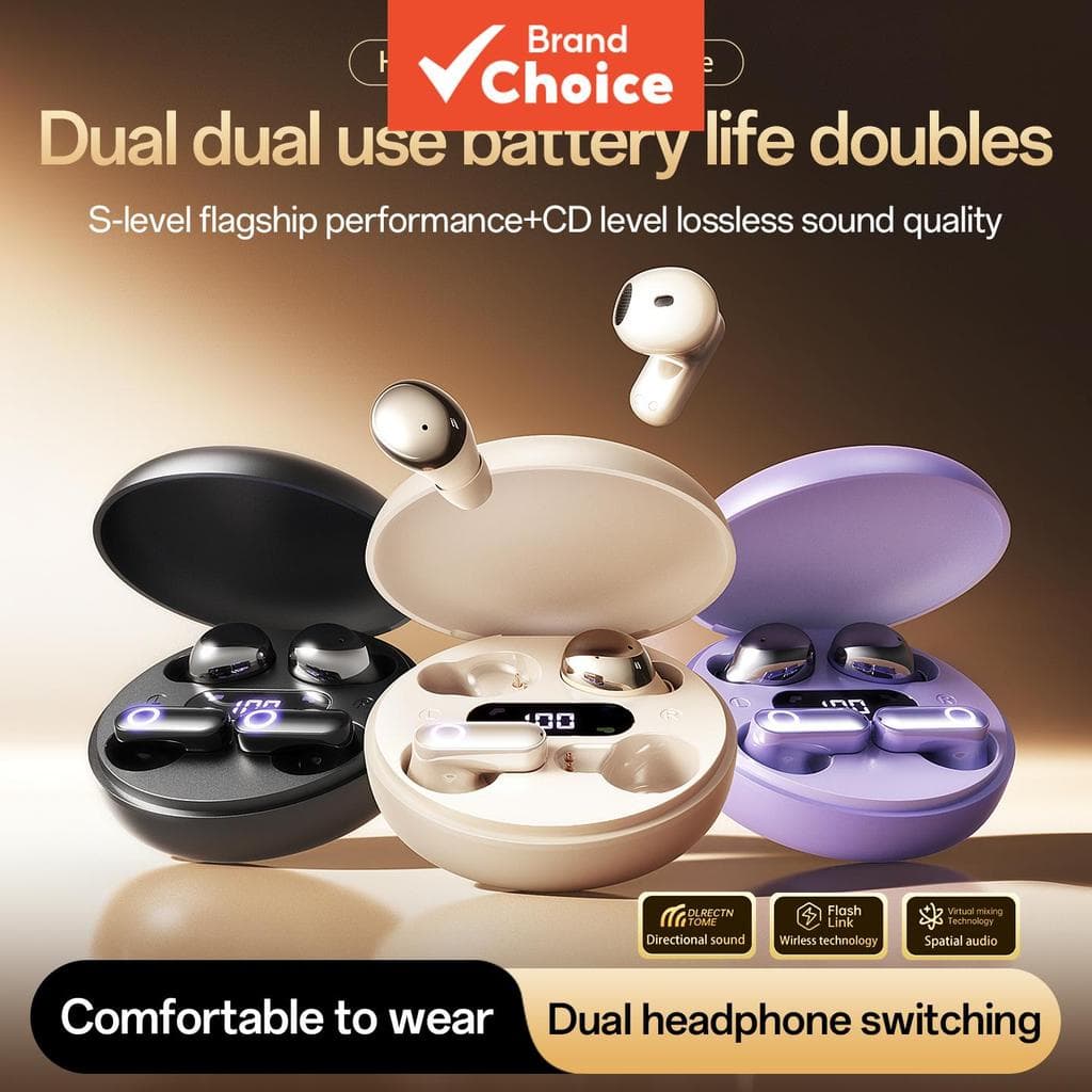 SPRISE M166 Fones de Ouvido Sem Fio Bluetooth, Fones com Cancelamento de Ruído, Fones de Ouvido para Jogos,