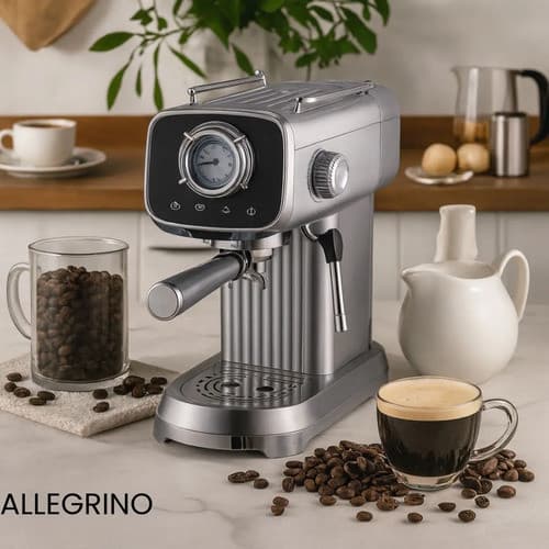 Cafeteira Portátil Allegrino Sun-27 Sun-27 Semi Automática Expresso Prateado 220v