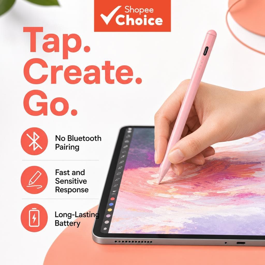 Caneta Stylus com rejeição de palma para iOS, Android, tablet, celular: caneta de toque universal para iPad Pencil