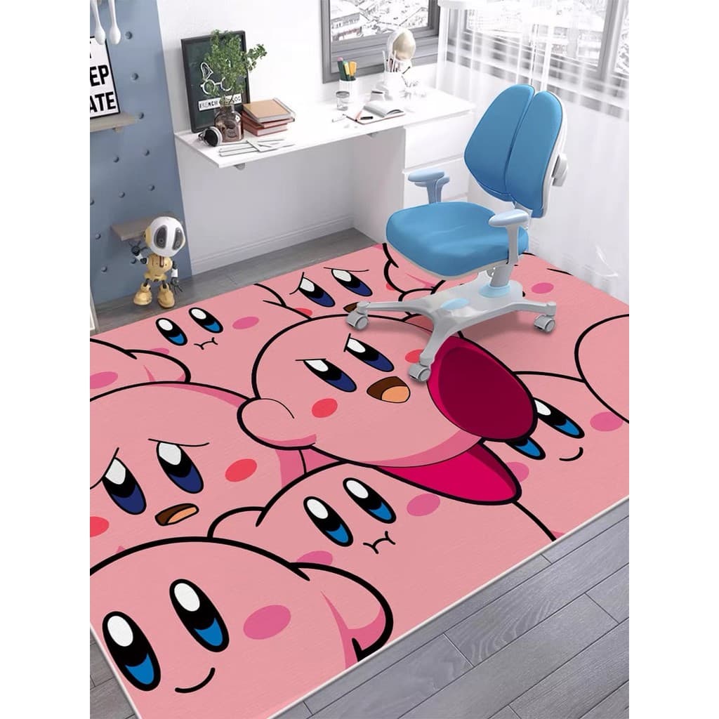 Star Kirby tapete infantil área de leitura cadeira de computador antiderrapante tapete sob a mesa cadeira giratória sala
