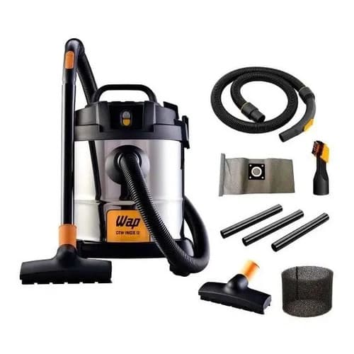 Aspirador de Pó e Água WAP GTW Inox 12 Litros 1400W 160 mbar