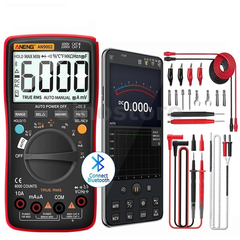 ANENG AN9002 Multímetro Digital Bluetooth 6000 Contagens Multimetro Profissionaltrue RMS AC/DC Testador De Tensão De Cor