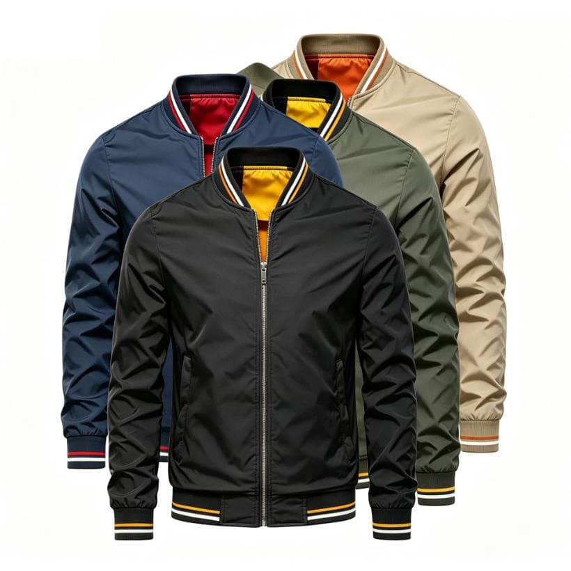 Jaqueta Tamanho Grande M-5XL À Prova De Vento Negócios Casual Gola Masculina Casaco Masculino Roupas Masculinas Topos Ou