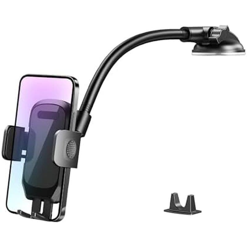 Suporte Para Telefone Carro Zpana , Braço Longo 360 ° De Celular Veículo Giratório Com Ventosa , Smartphone Painel Autom