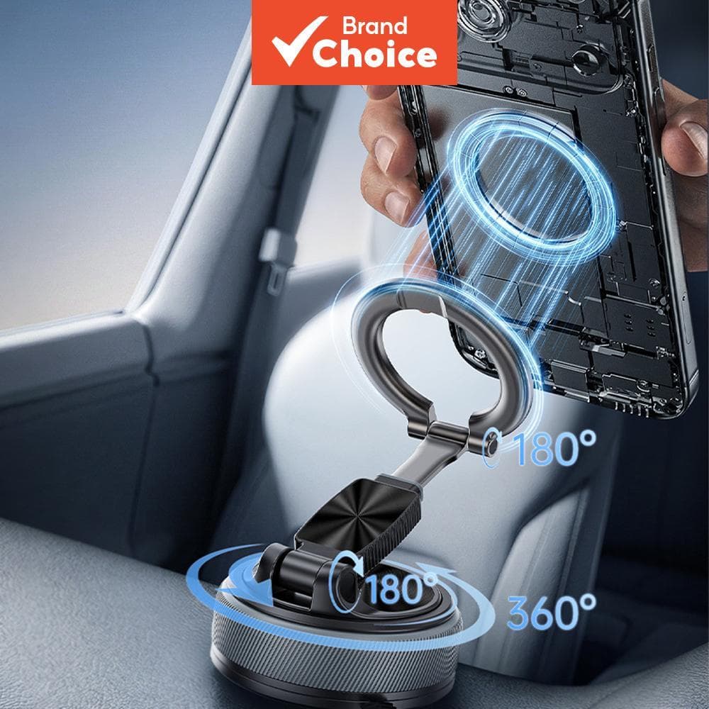 Suporte Magnético Para Telefone Magsafe Tkzj 360 ° Giratório Painel Com Braçadeira Automática Elétrica Carro
