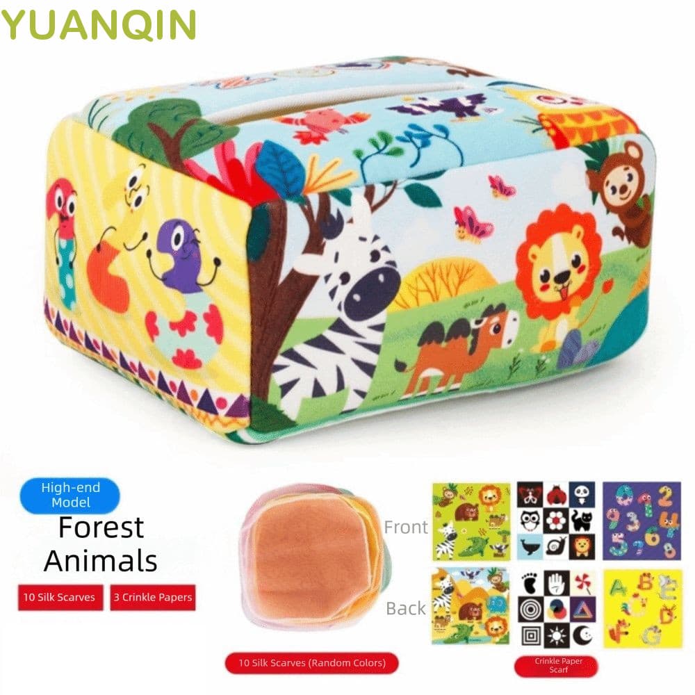 YUANQINZT Brinquedo Montessori Para Bebês , Brinquedos Educativos Caixa De Tecido De Pano Enrugado , Interativo Infantil