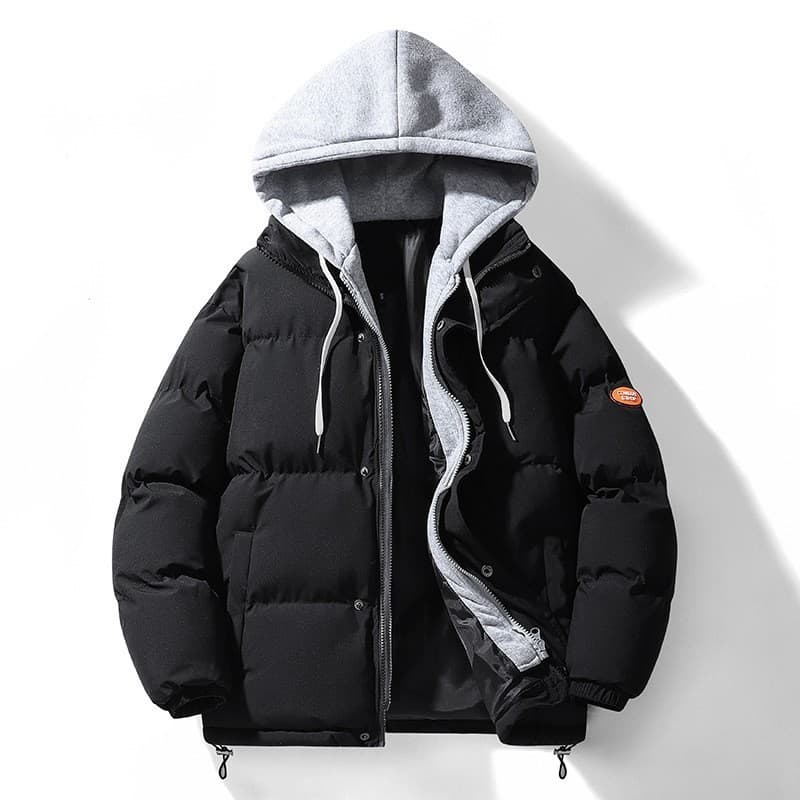 Jaqueta acolchoada masculina outono inverno férias de duas peças jaqueta acolchoada masculina versão coreana na moda jaq