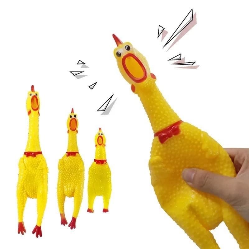Galinha Frango Borracha Mordedor Cachorro Pet Faz Barulho / Brinquedos Cachorro Premium