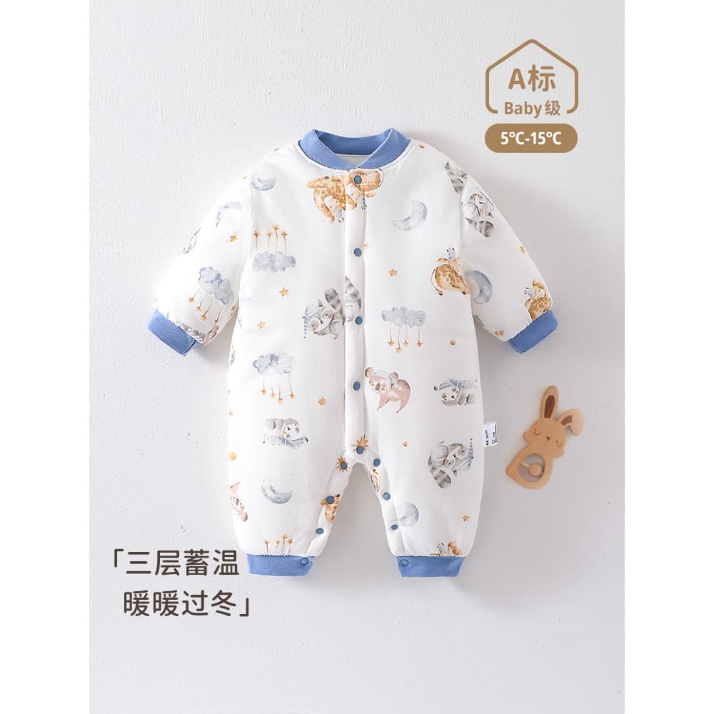 Roupas de bebê recém-nascido macacão de bebê macacão bebê menino menina outono inverno roupas de algodão quente engrossa