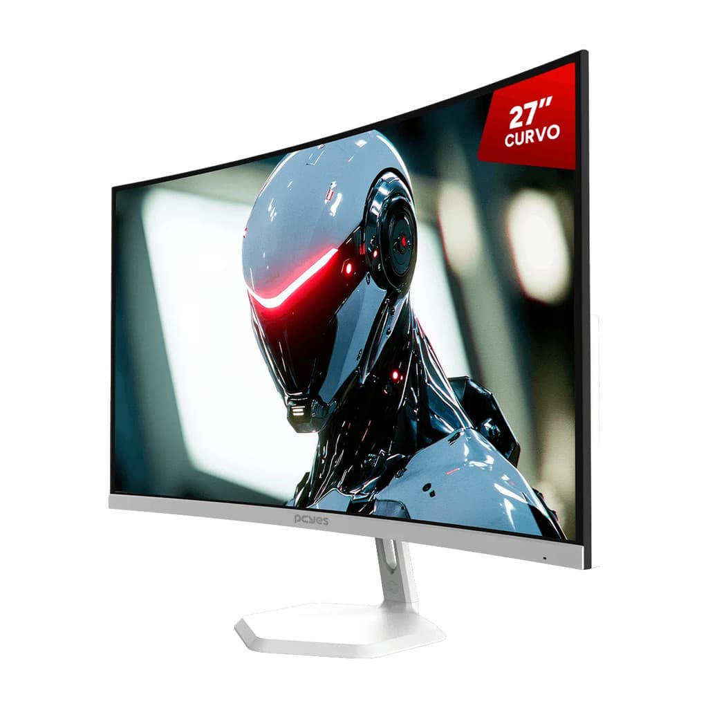 Monitor Gamer PCYES Quartzo Q27C 27" Curvo Fhd Va 100HZ 5MS Hdmi/Vga Freesync White Ghost PMGQ27C100WG - PCYES