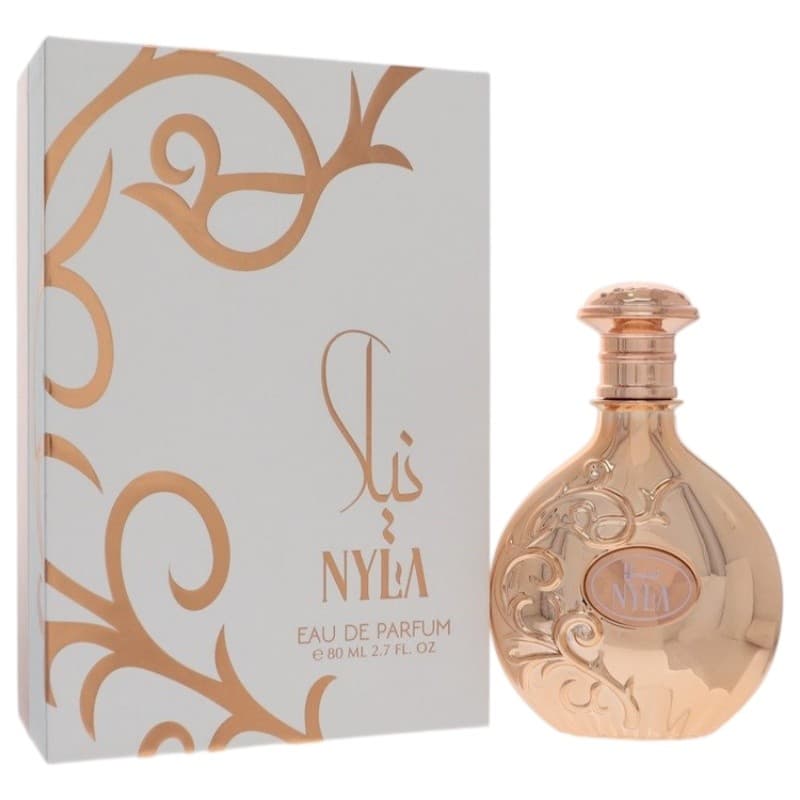 Perfume Árabe importado Nyla Feminino Floral Fragrância 80ml Doce Frutal Cítrico Oriental EDP Longa Duração Body Splash