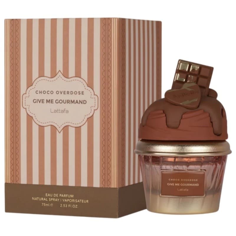 Perfume Árabe importado Doce Chocolate Baunilha Âmbar Choco Overdose Feminino Fragrância 75ml Longa Duração Body Splash