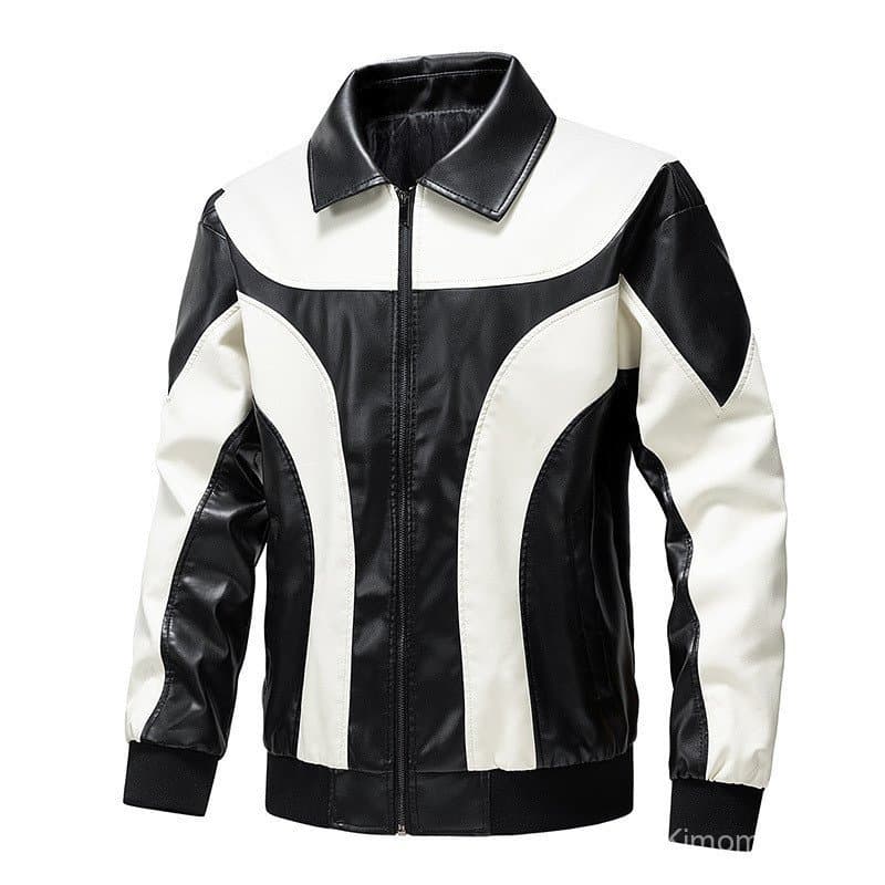 Jaqueta de Couro Masculina 2026 Nova Coleção Primavera/Outono Estilo Coreano Ajuste Slim Jaqueta de Couro Masculina PU c