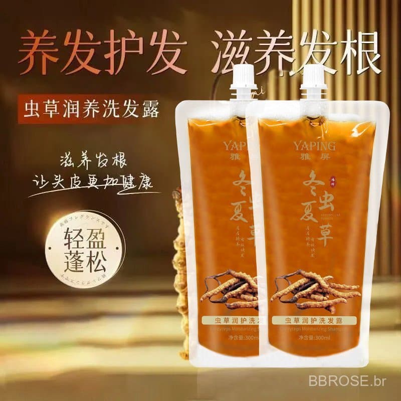 Nutritivo Cordyceps Reparação Pingya Hidratante Shampoo Macio Shampoo Cordyceps Sinensis Cuidados com os Cabelos Saco de