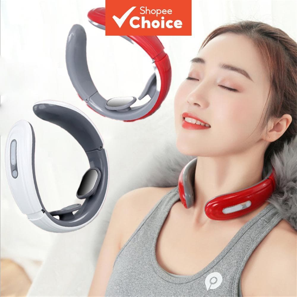 Massageador de Pescoço Elétrico 6 Modos 9 Velocidades Relaxamento Muscular Massagista Bateria Alivia Cervical Alívio da