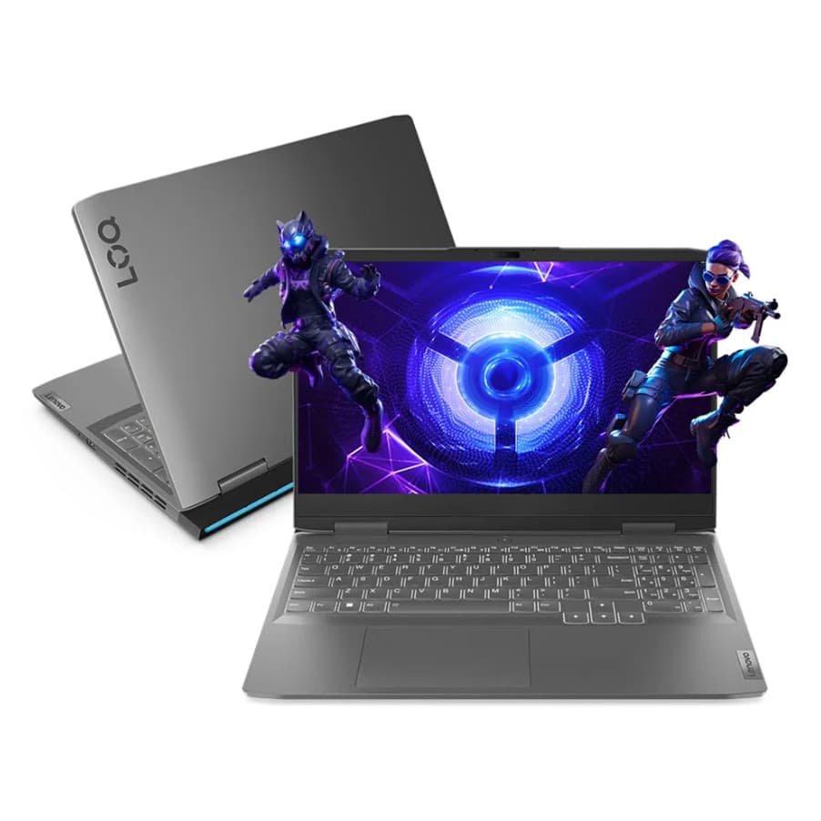 Notebook Gamer Lenovo LOQ i5-12450H 15.6" FHD, 8GB, 512GB SSD, RTX 2050 GDDR6 Storm Grey - Vitrine