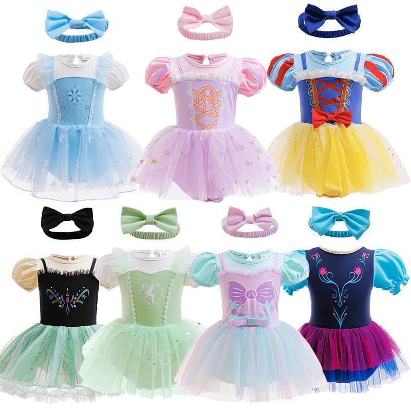 Bebê menina macacão roupas de verão bebê verão princesa macacão roupas recém-nascidos 0-1 anos de idade macacão