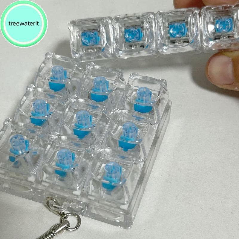 treewaterit 4 Teclas Testador De Interruptor De Teclado Mecânico Com LED Para Teclados Mecânicos Alívio Do Estresse Brin