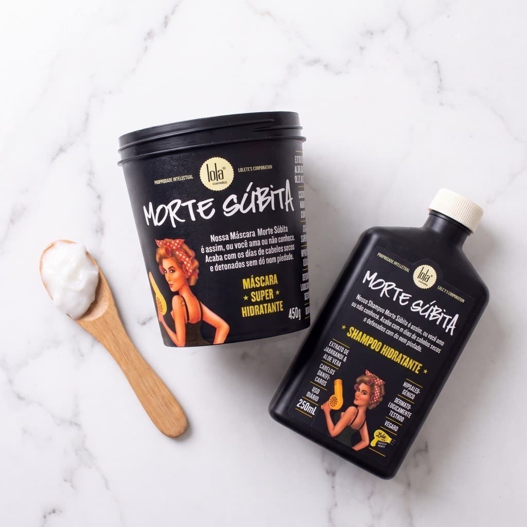 Kit Lola Morte Súbita Máscara Super Hidratante 450g + Shampoo Hidratante 250ml