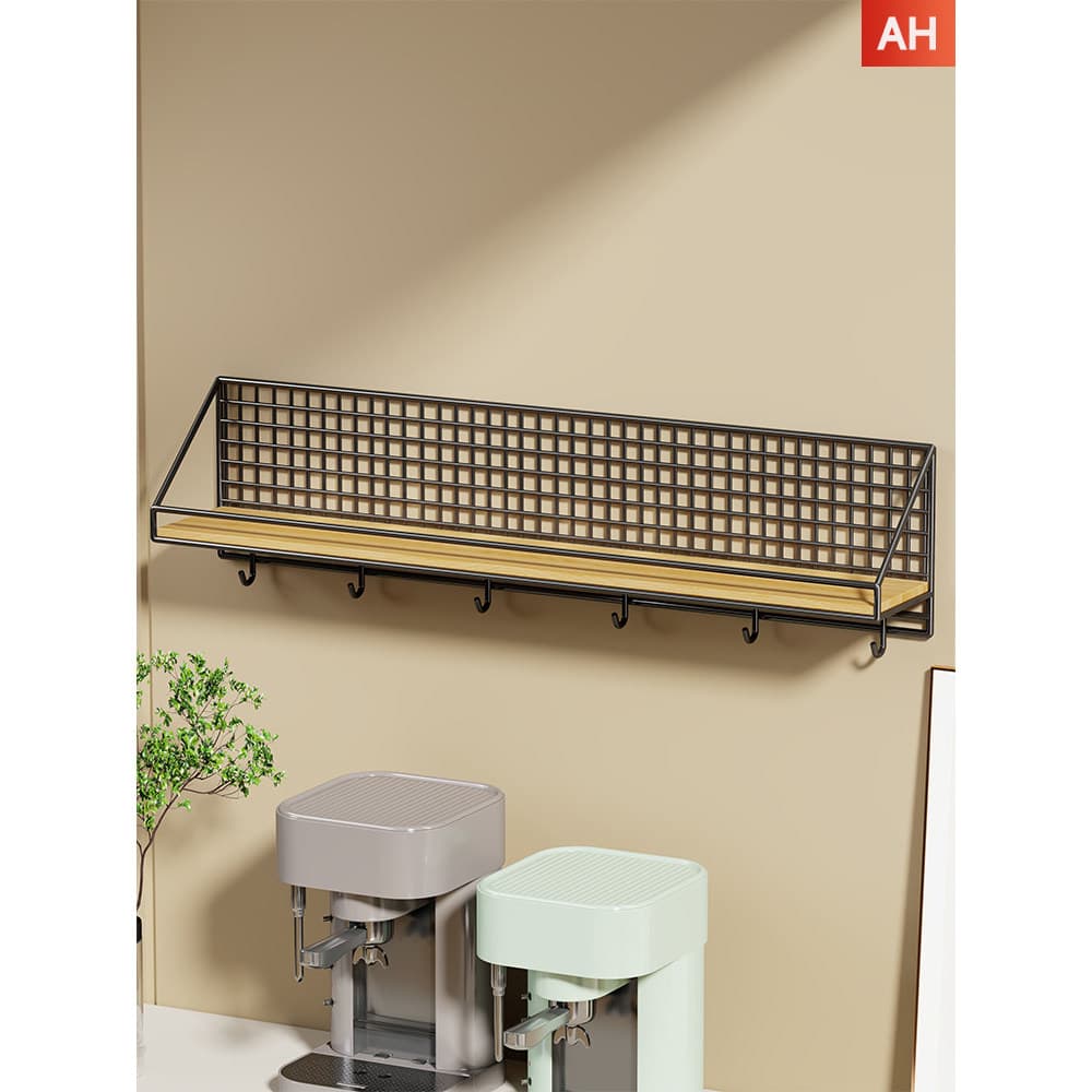 Suporte de copo de parede prateleira de parede sem perfuração pendurado caneca Display Rack copo cabide suporte de copo 