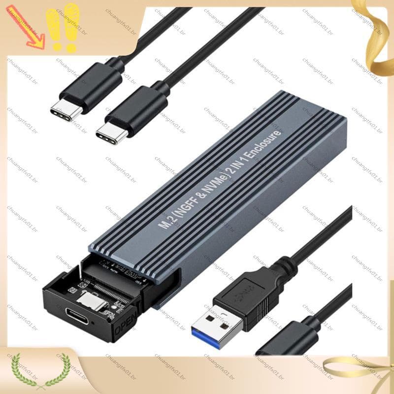 [Promover C] Adaptador De Gabinete SSD M . 2 NVMe SATA USB 3.2 10 Gbps PCI-E Externo De Unidade De Estado Sólido Para SS