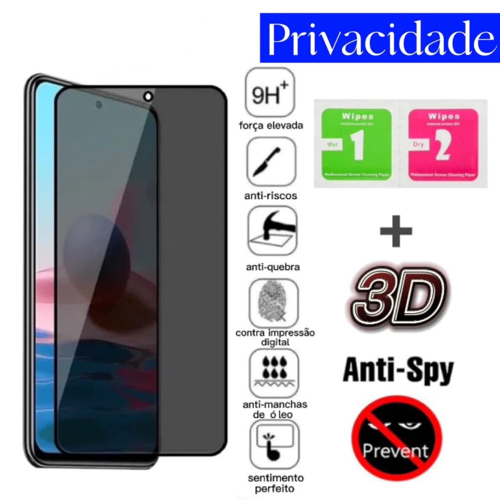 Anti Spy Espionagem Película Privacidade Para Samsung A06 A07 A16 A17 A26 A36 A56