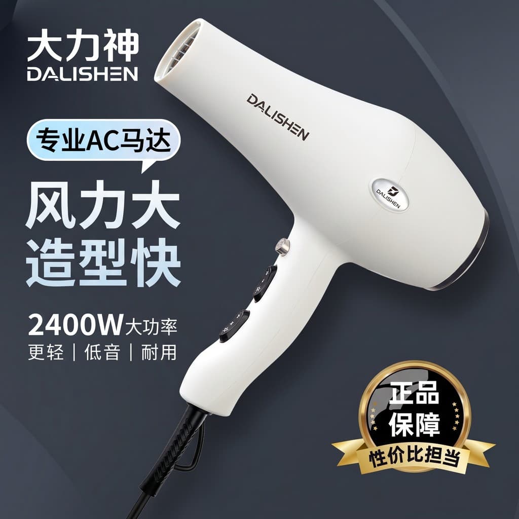 Hercules 2400W secador de cabelo de alta potência profissional grau salão de beleza cuidados com o cabelo temperatura co