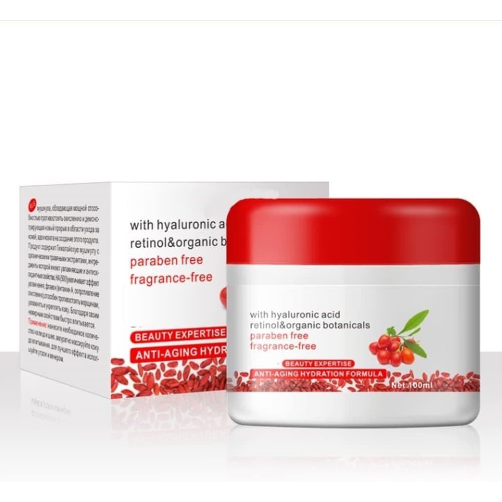 Creme Facial Anti-Idade ZJchao Goji Berry, Hidratante Facial Revitalizante para Redução de Rugas e Manchas da Idade, 100