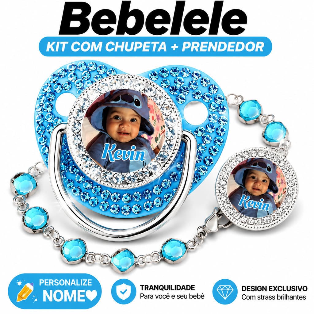 Chupeta para bebês com nome personalizado do bebê, chupeta de silicone BPA Free &764Y