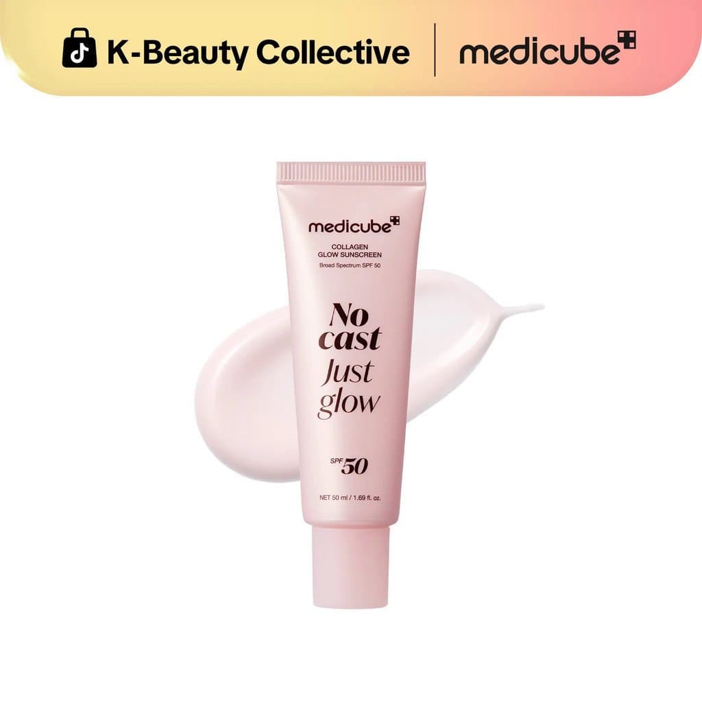 [medicube] Protetor Solar de Colágeno NoCastJustGlow |   Protetor solar facial de amplo espectro SPF50 |   Fórmula leve,