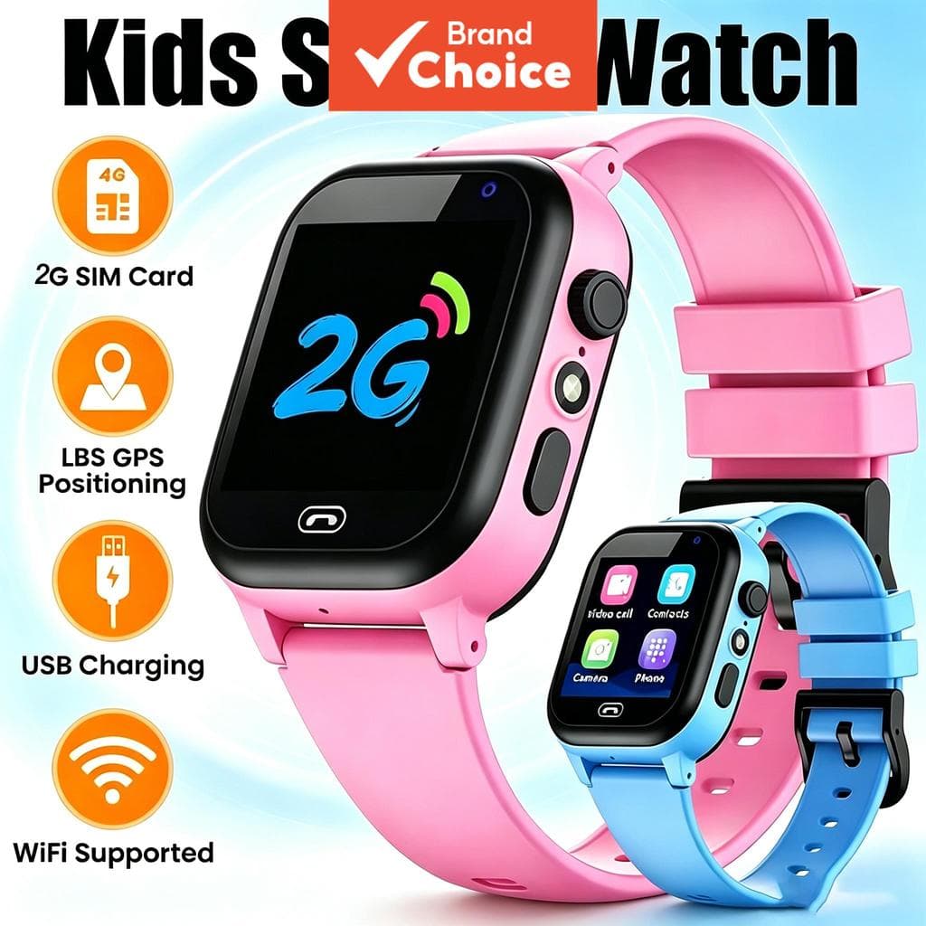 Crianças Smartwatch Relógio Inteligente 5G GPS Localização Chamada De Vídeo Cartão Sim SOS Criança Câmera À Prova Dwater