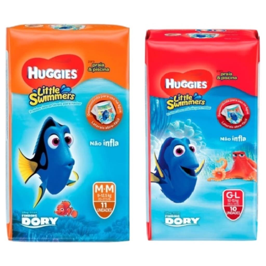 Fralda Descartável Huggies Little Swimmers Praia e Piscina Tamanho M ou G.