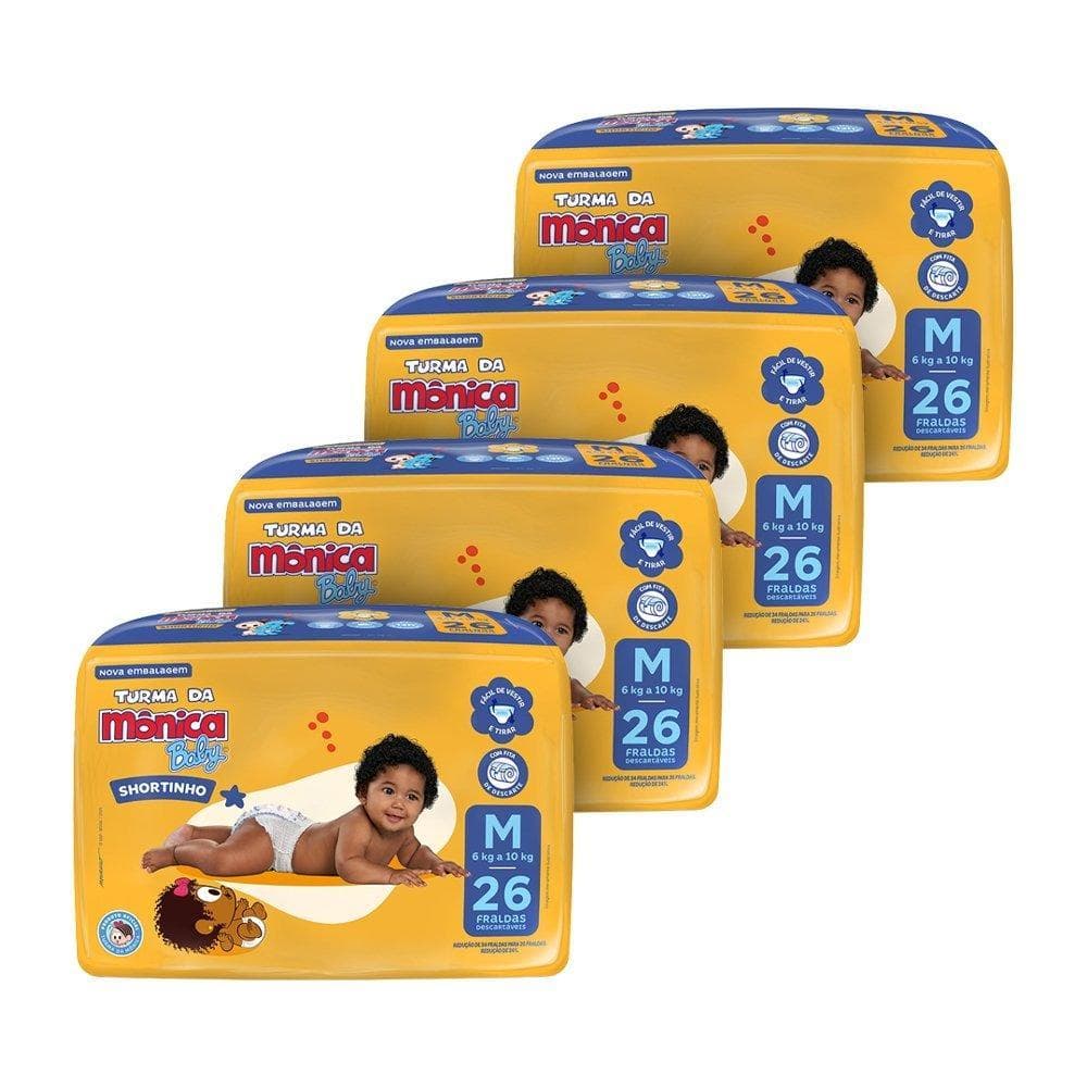 Fralda Descartável Turma da Mõnica Shortinho Jumbo M/G/XG/XXG
