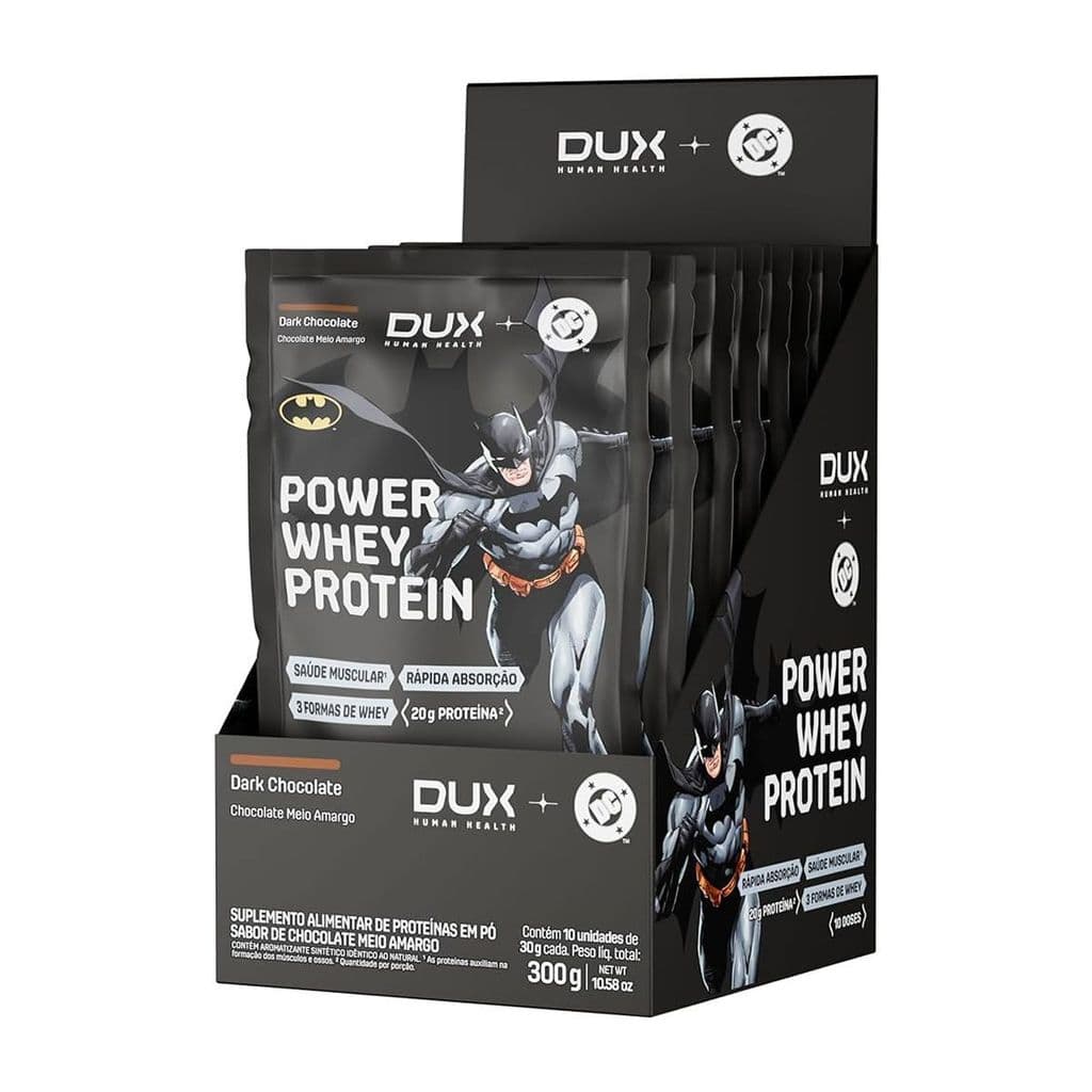 Power Whey Protein DC - 10 Sachês 30g Dark Chocolate - Dux Nutrition
