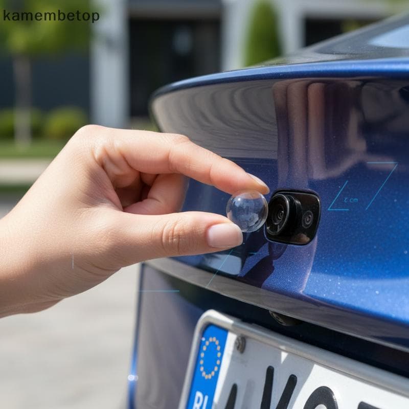 Protetor De Lente De Câmera De Carro 2 Peças Universal 360 Graus Tampa Visão Traseira À Prova De Arranhões Antiembaçante