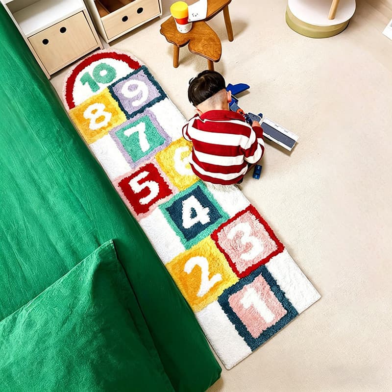 [Novo produto] Tapete estilo desenho animado sala de estar quarto infantil antiderrapante tapete flocado de alta qualida