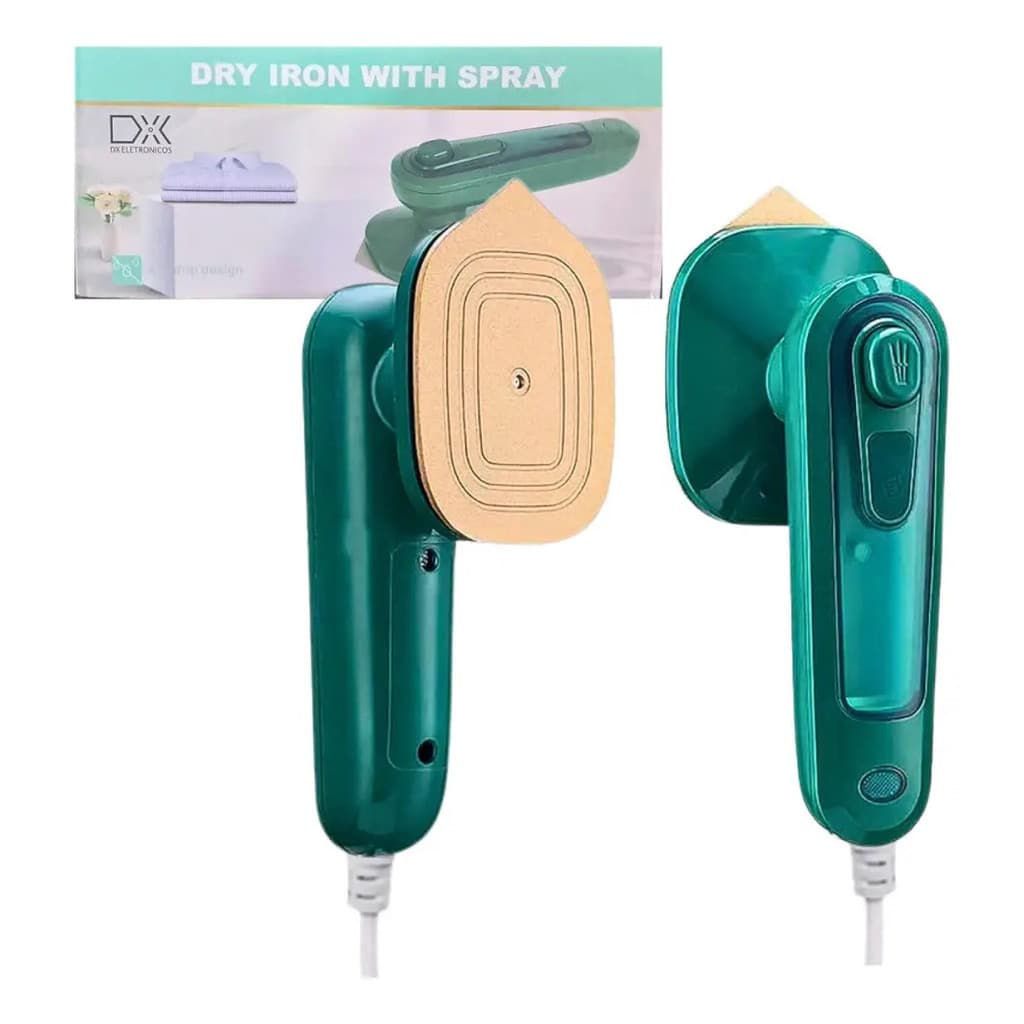Ferro De Passar A Vapor Ferro Elétrico Mini Portátil Bivolt Verde