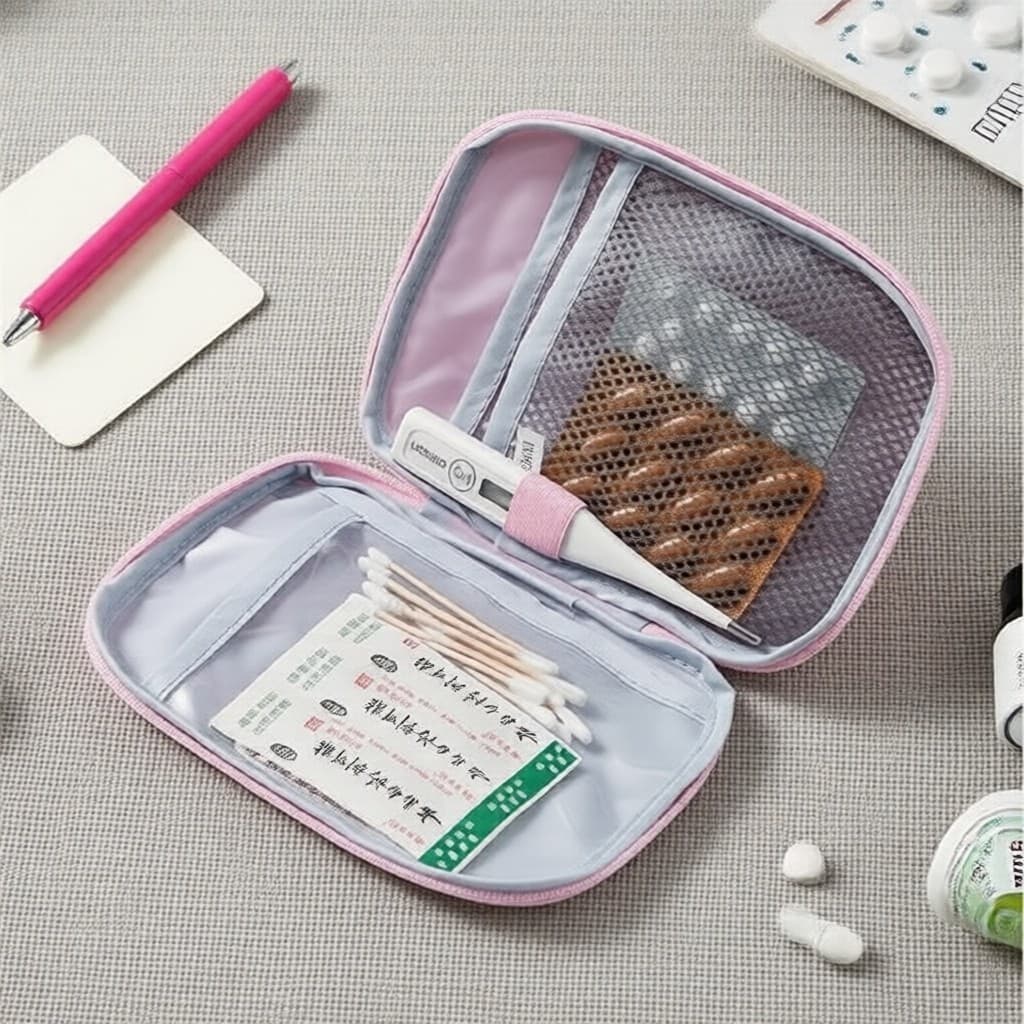 Kit de Primeiros Socorros Premium de Viagem para o Japão - Organizador Médico de Emergência Compacto para Levar com Você