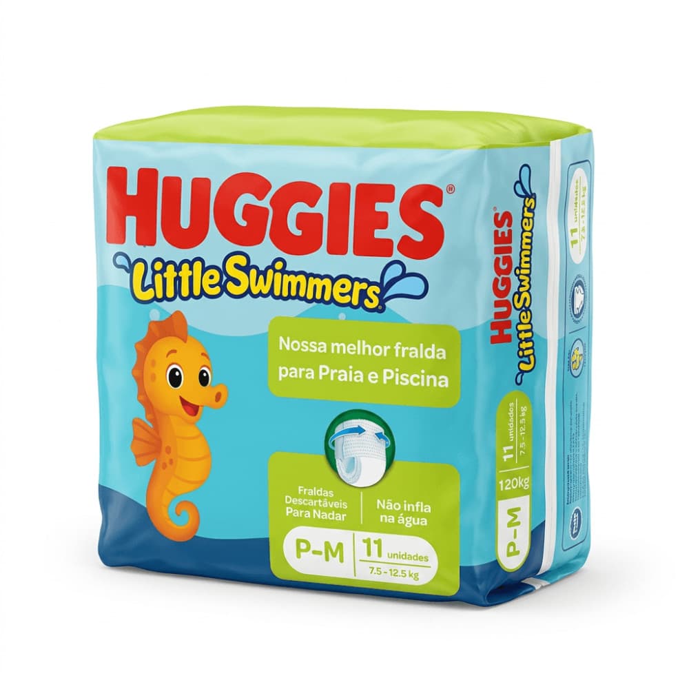 Fralda Infantil Huggies Little Swimmers P/M 11 Unidades Fralda Huggies Praia e Piscina Tamanho P/M - 11 unidades