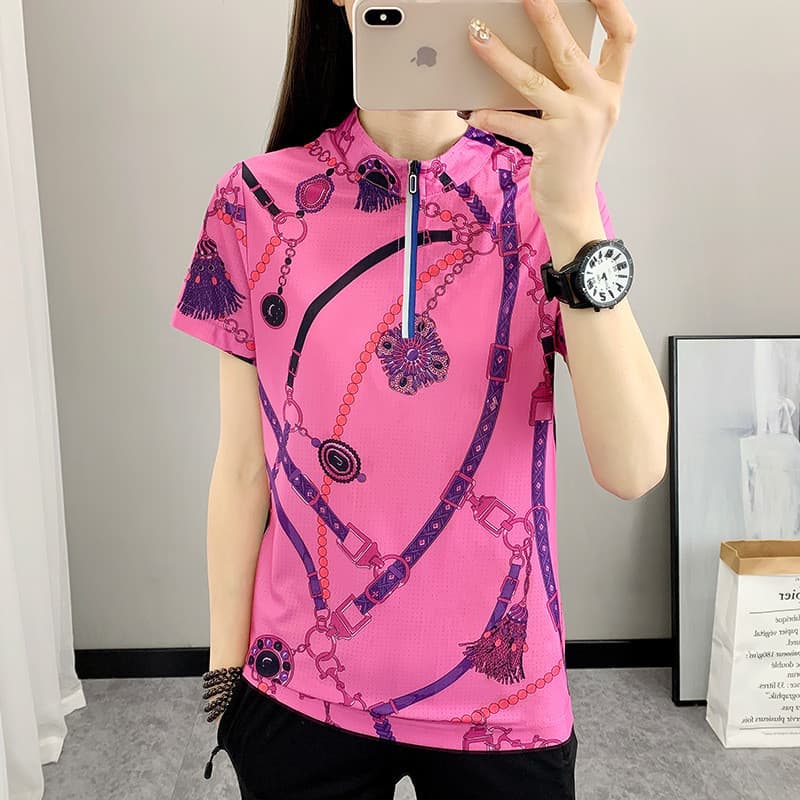 24D312 roupas de secagem rápida de manga curta de venda quente camiseta feminina correndo roupas de Fitness primavera es
